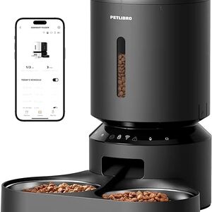 Petlibro Automatic Smart Pet Feeder Dual Bowl, App-Powered, 5L Feeser